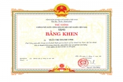 Bằng khen Thủ tướng Chính phủ - PTGĐ Trần Thị Thanh Vinh